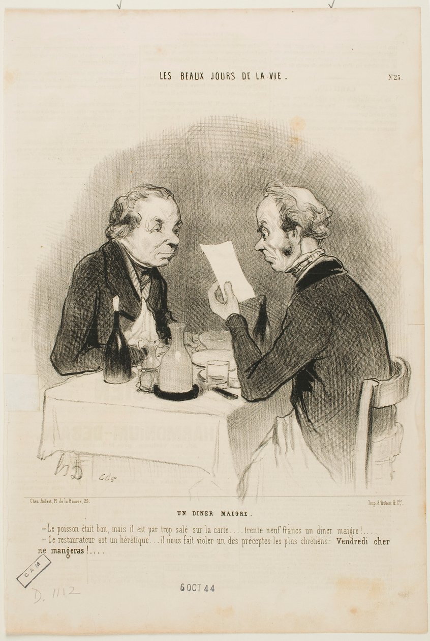 Uma refeição ligeira de Honoré Daumier