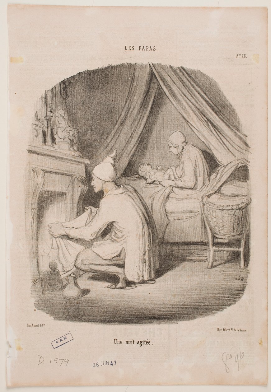 Uma noite agitada de Honoré Daumier