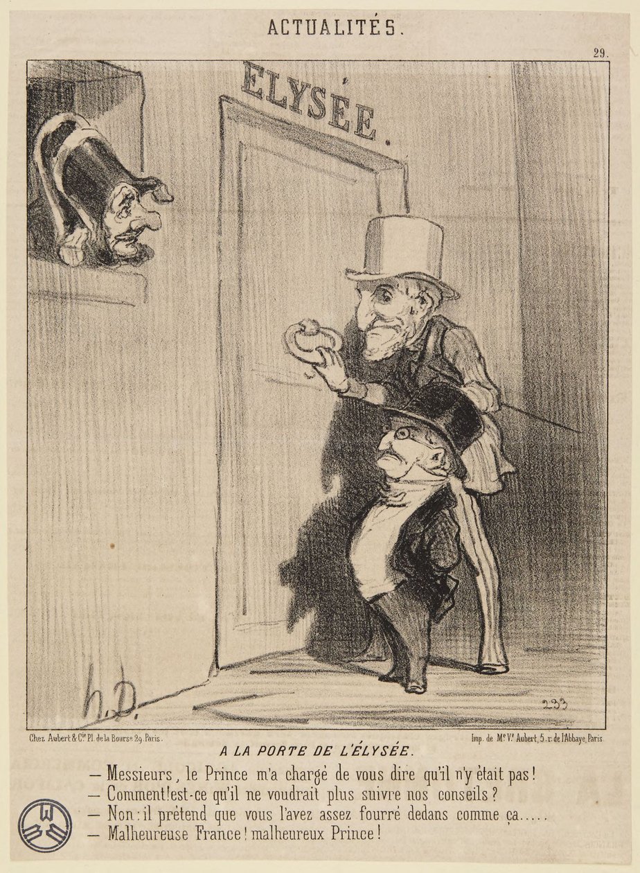 «À porta do Eliseu» de Honoré Daumier