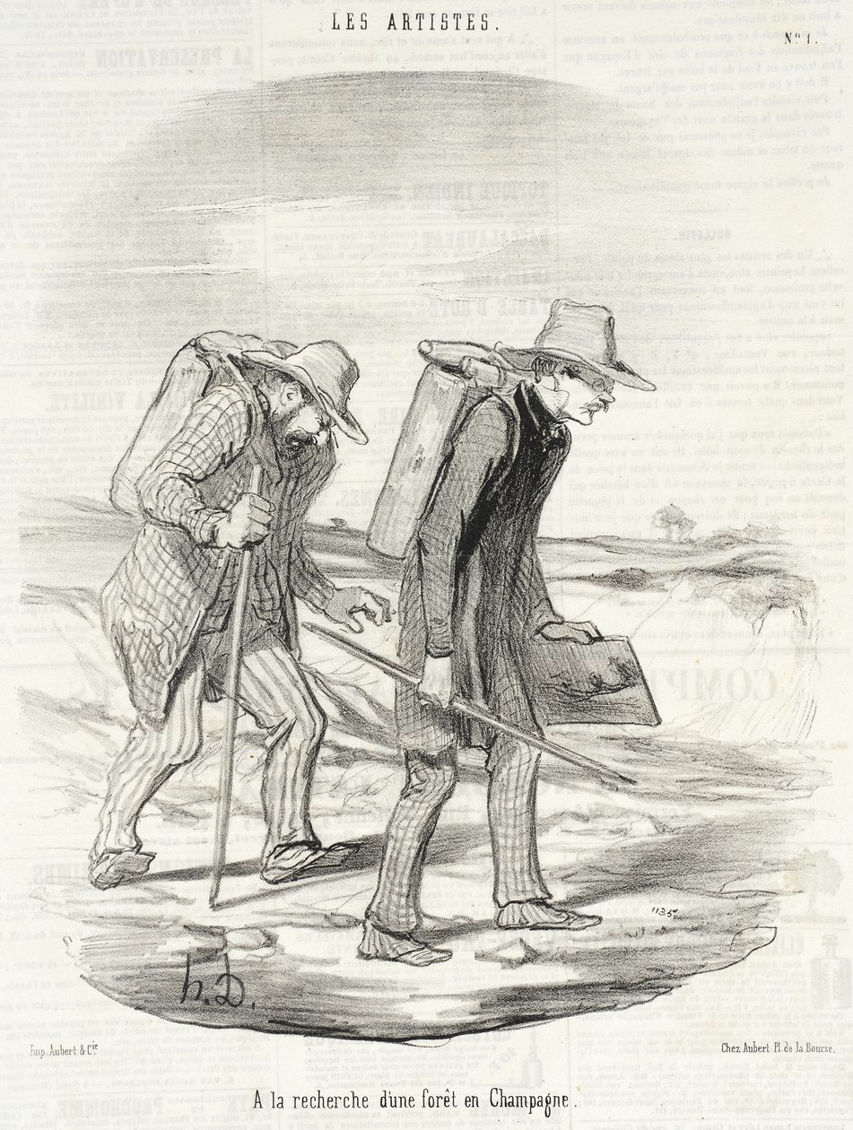 À procura de uma floresta na Champanhe de Honoré Daumier