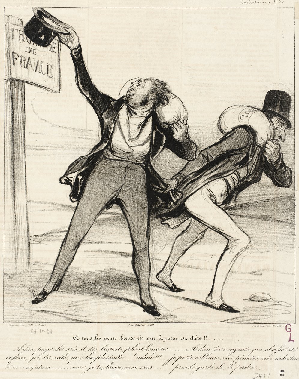 Para todos os corações bem-nascidos, a pátria é querida!!... de Honoré Daumier