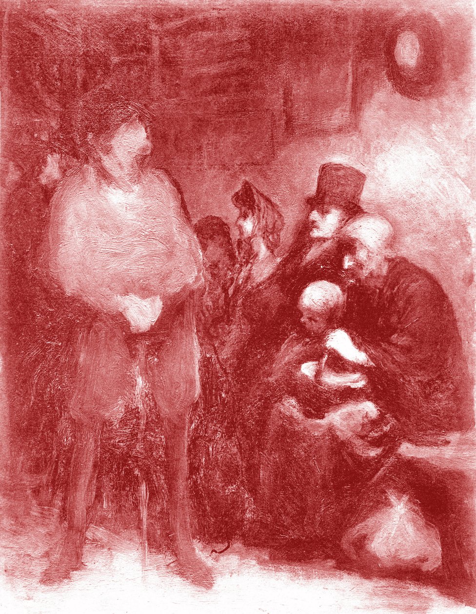 Uma sala de espera, Exposição Daumier na Galerie Durand-Ruel em 1878 de Honoré Daumier