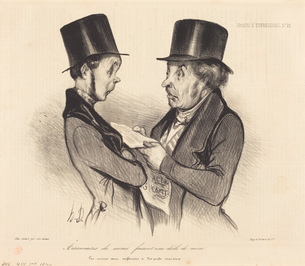 Acionistas de minas... de Honoré Daumier