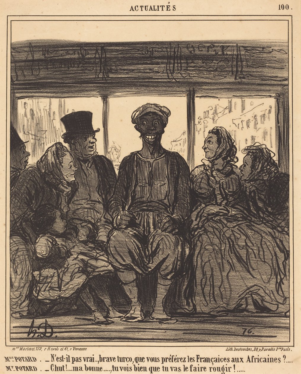 Notícias: Sra. Potard - Não é verdade, meu bom turco... de Honoré Daumier