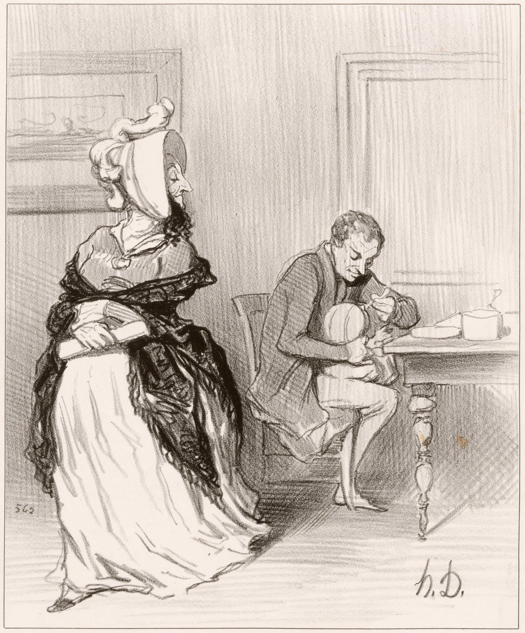 Adeus, meu caro, vou ter com os meus editores... de Honoré Daumier