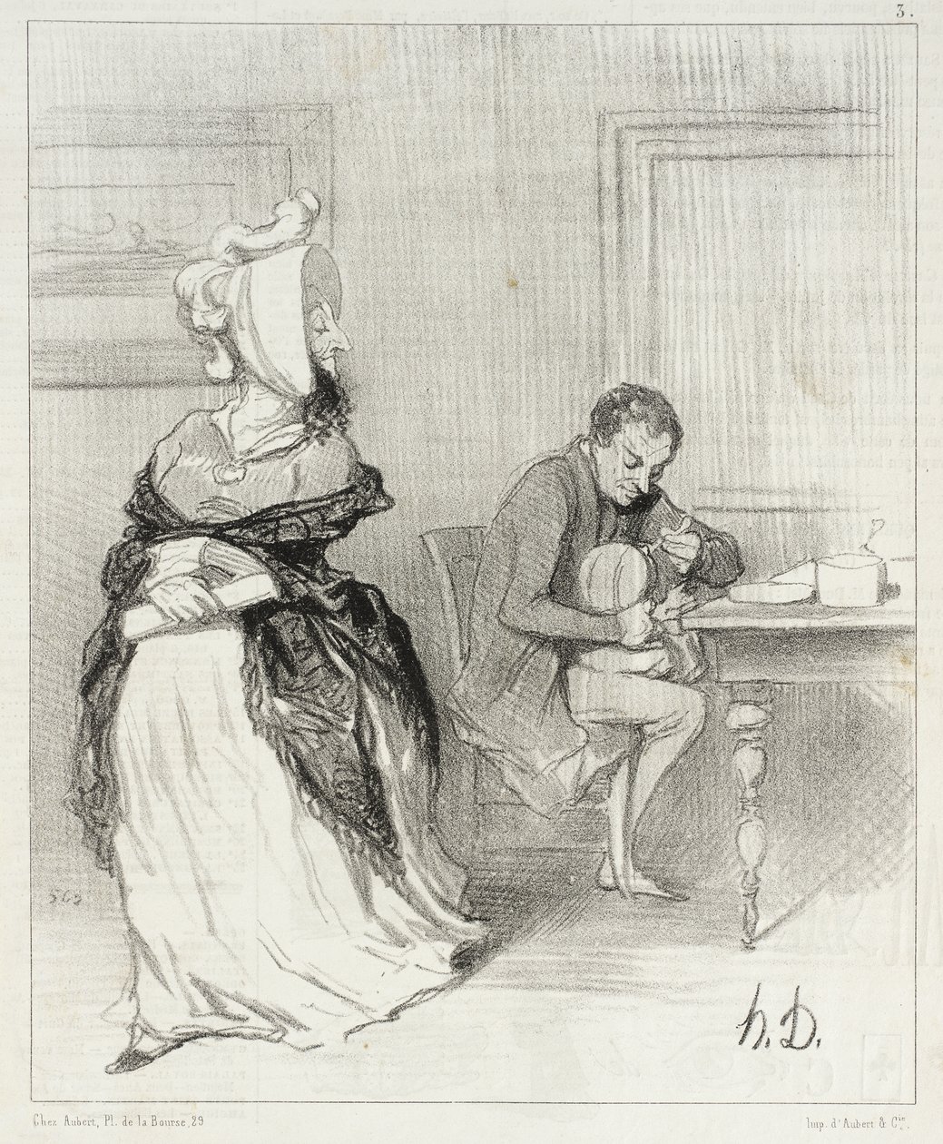 Adeus, meu querido, vou ter com os meus editores! ... de Honoré Daumier