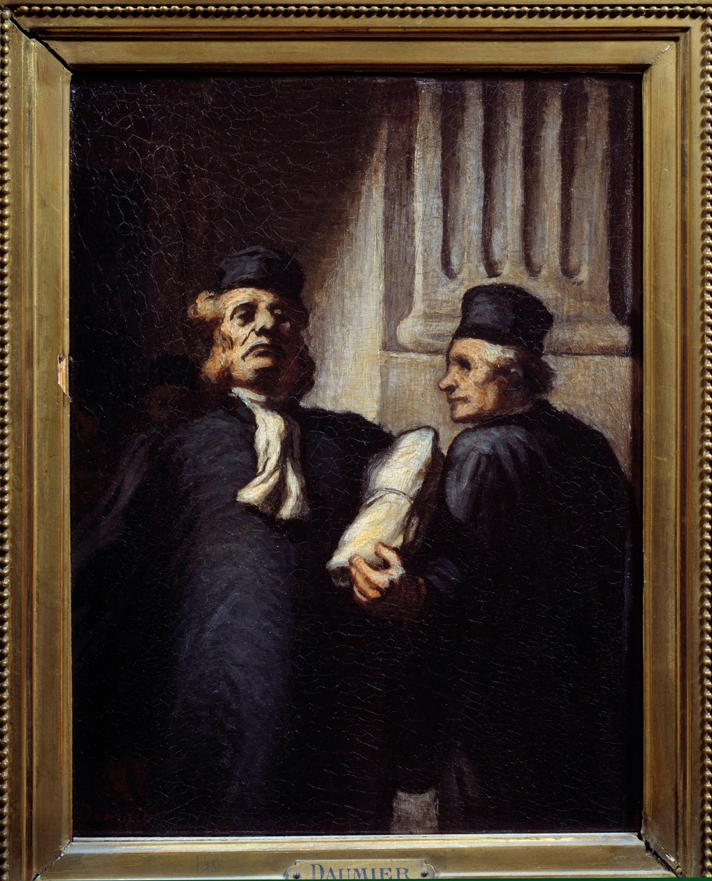 Após a audiência, ambos os advogados. Pintura por Honore Daumier (1808 - 1879) de Honoré Daumier