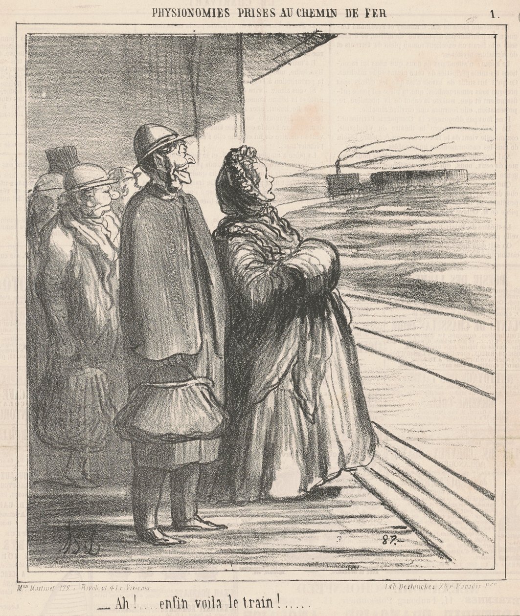 Ah! Finalmente aqui está o trem! ... de Honoré Daumier