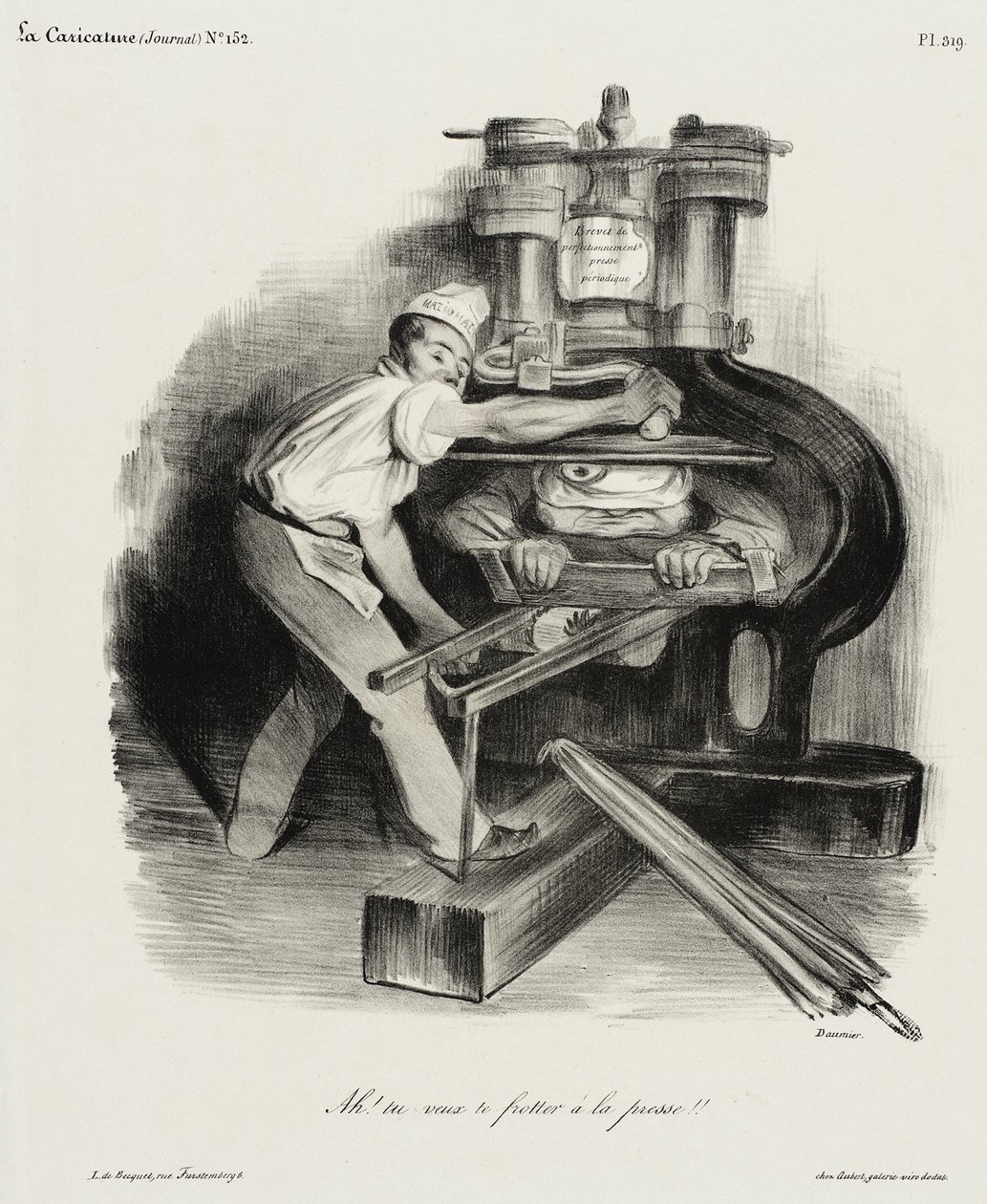 Ah! Queres enfrentar a imprensa!! de Honoré Daumier