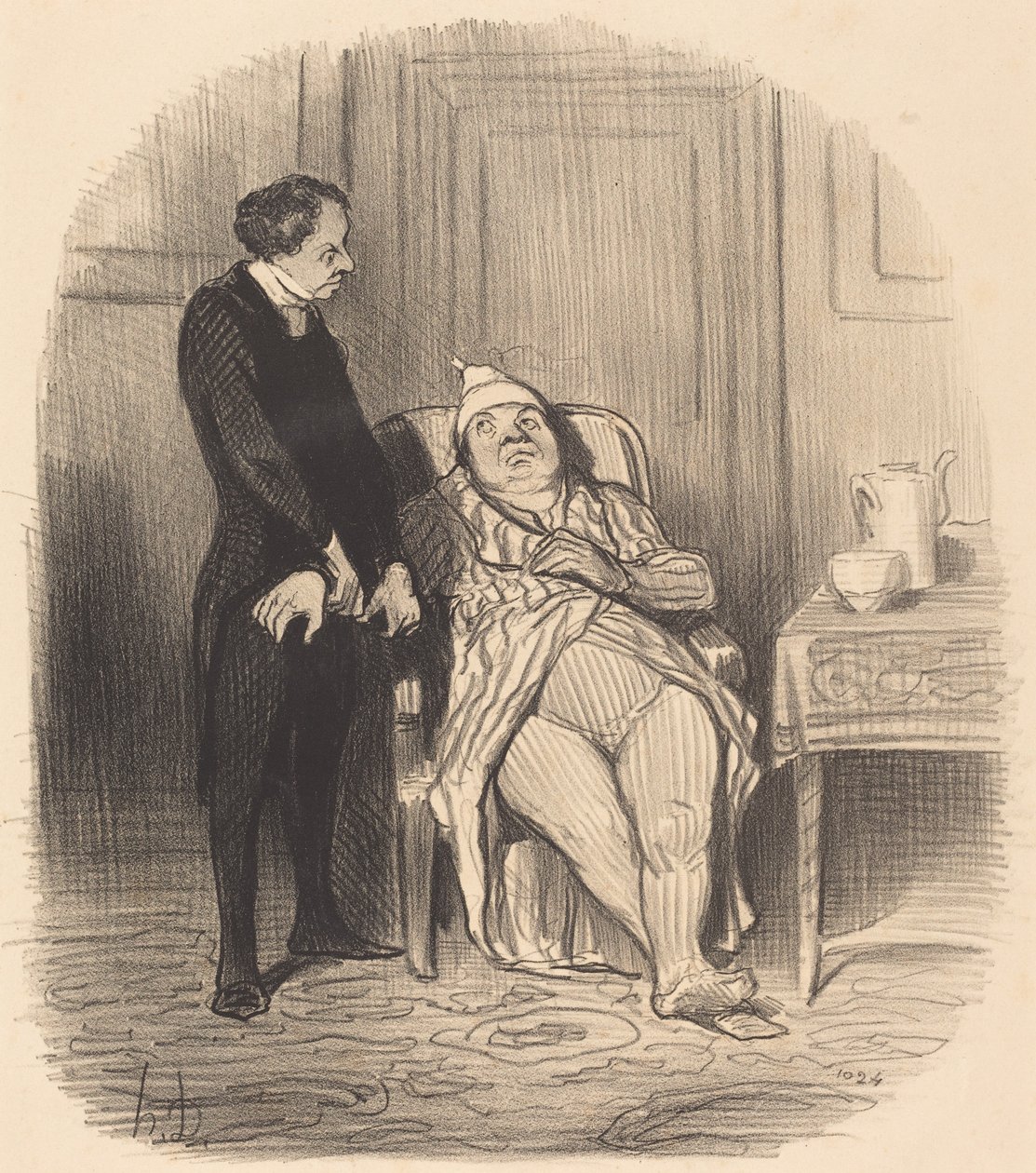 Ah! doutor... acho... que tenho peito! de Honoré Daumier