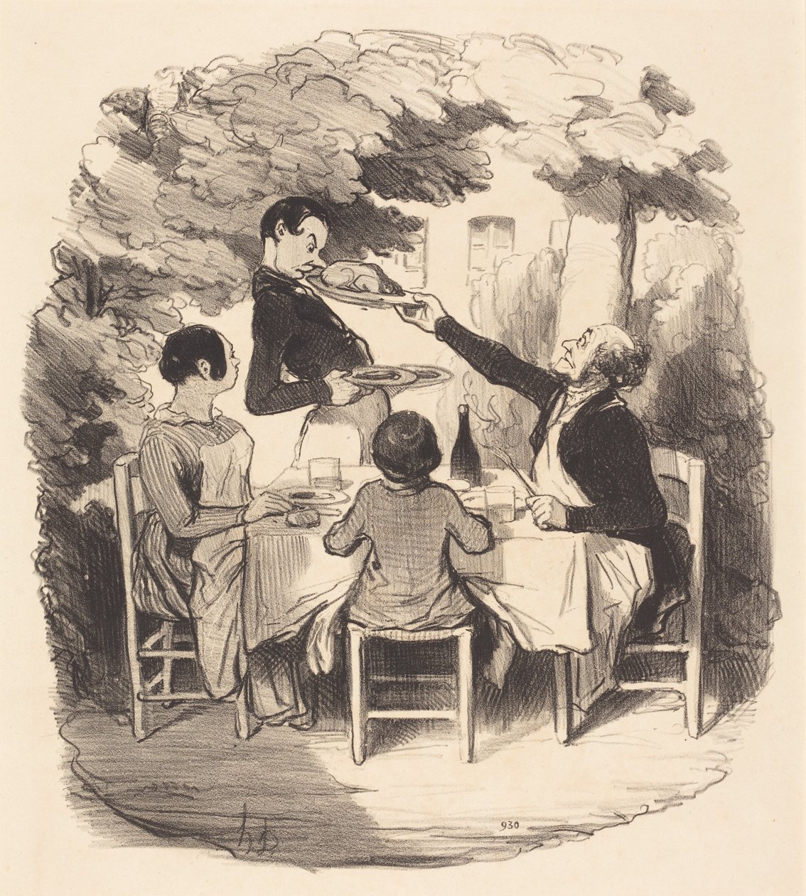 Ah! é fresco... mas você é tão menino... de Honoré Daumier