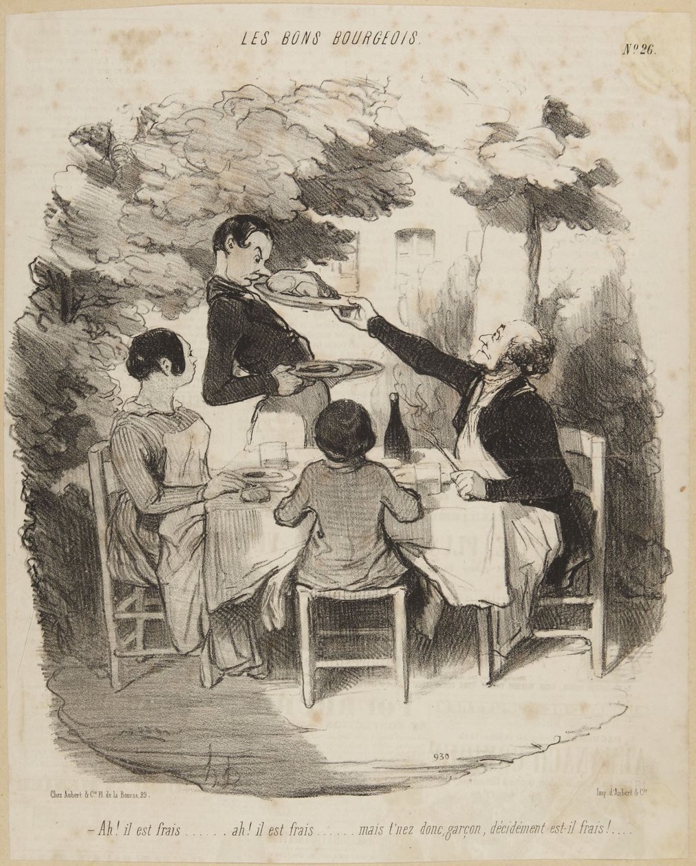 Ah! Está fresco..., n.º 26 da série «Les Bons Bourgeois» do jornal «Le Charivari» de Honoré Daumier