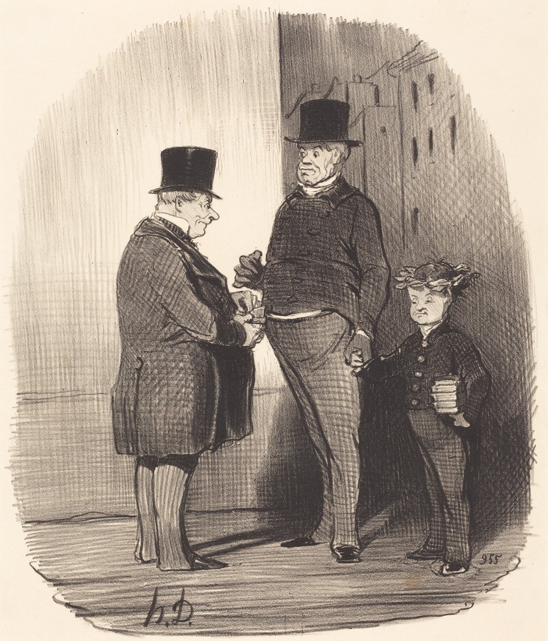 Ah! É forte em versos latinos, jovem... de Honoré Daumier