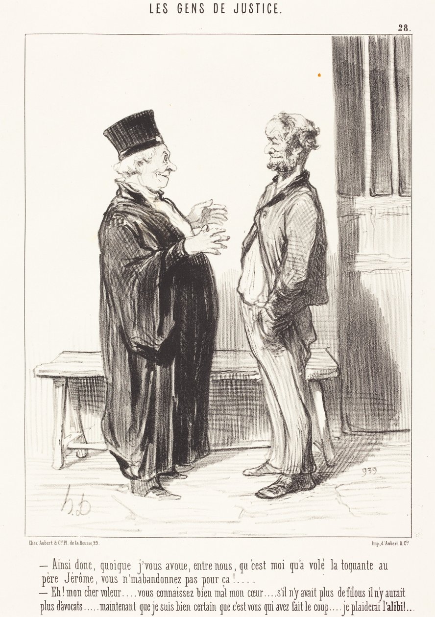 Assim, embora lhe confesse ... de Honoré Daumier
