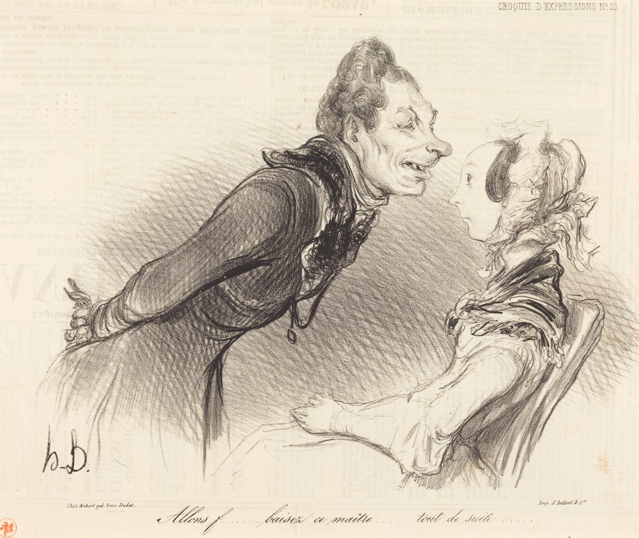 Vamos... beijem este mestre... já... de Honoré Daumier