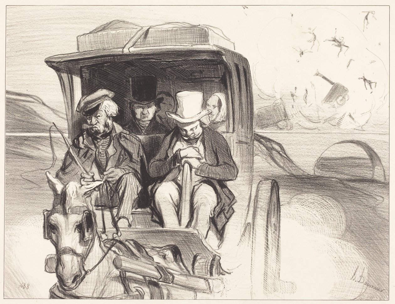 Vá lá ... que diabo, cocheiro ... de Honoré Daumier