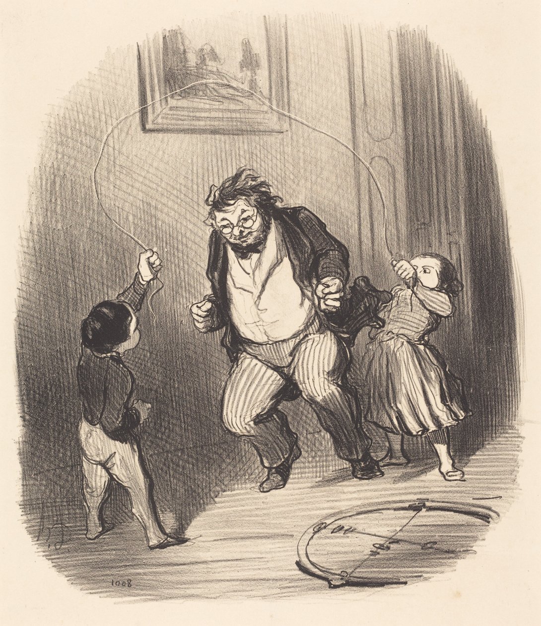 Vamos, pai... mais uma vez... trinta e duas voltas!... de Honoré Daumier