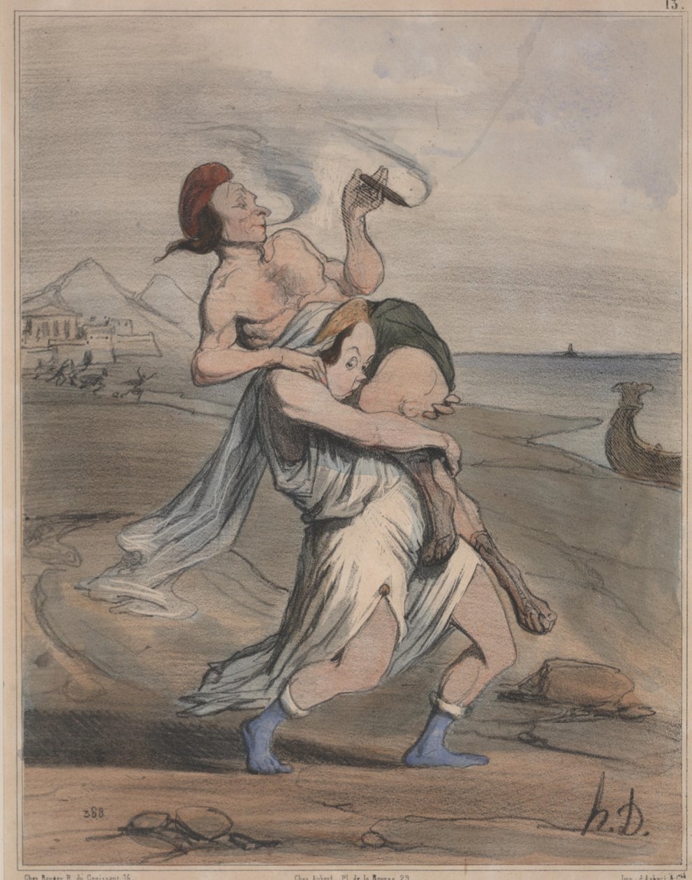 História Antiga, não. 13: O Rapto de Helen (História Antiga, nº 13: O Rapto de Helen) de Honoré Daumier
