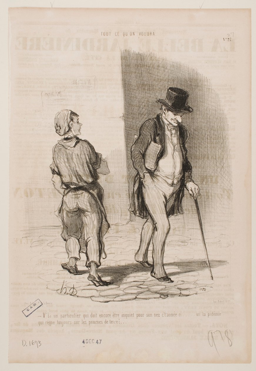 Mais um que este ano tem de se preocupar com o nariz... de Honoré Daumier
