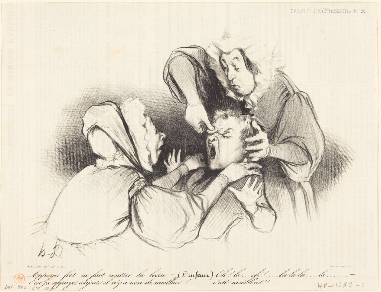 Carregue com força, isso faz a saliência voltar para dentro... de Honoré Daumier