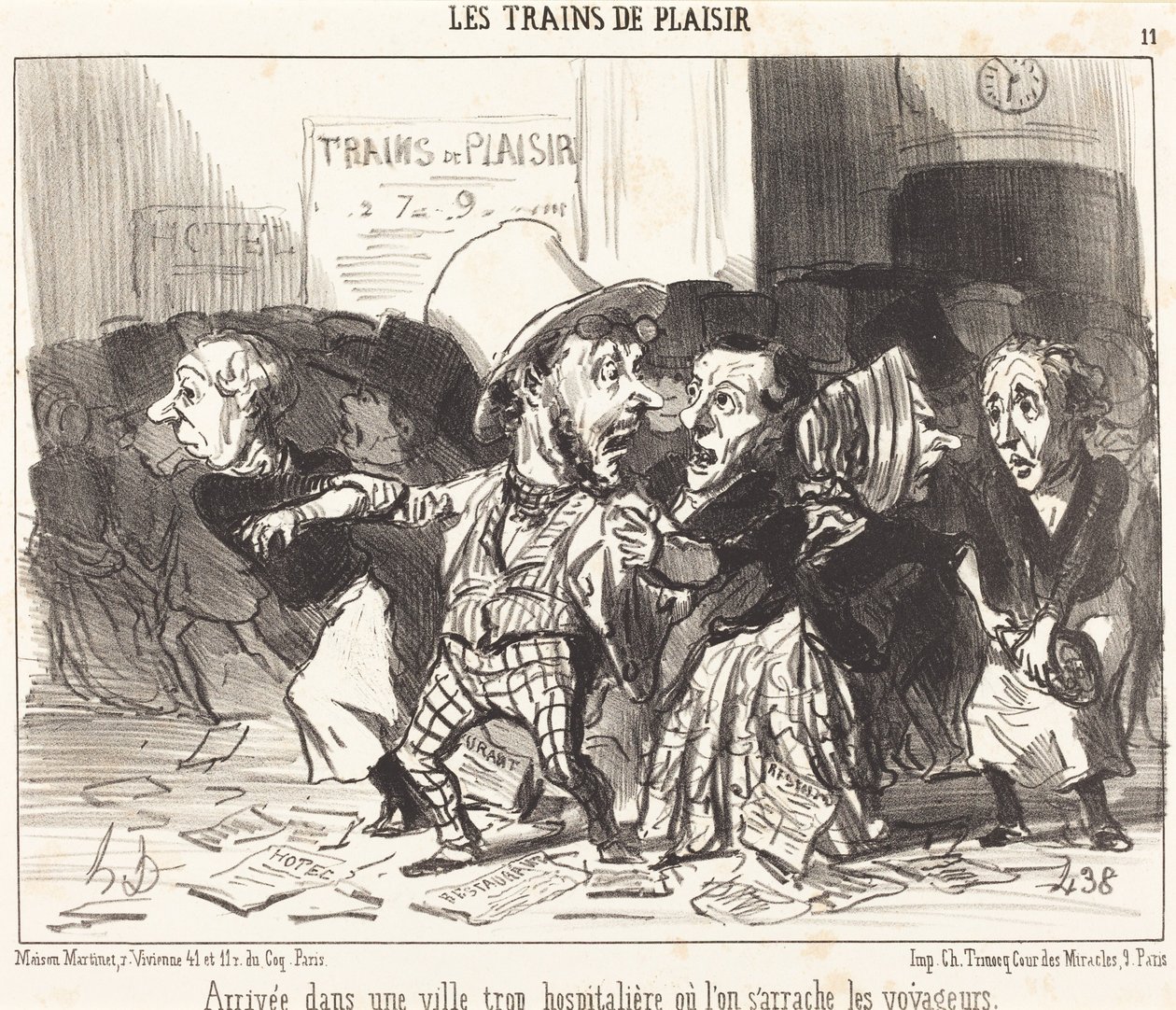 Chegada a uma cidade demasiado hospitaleira... de Honoré Daumier