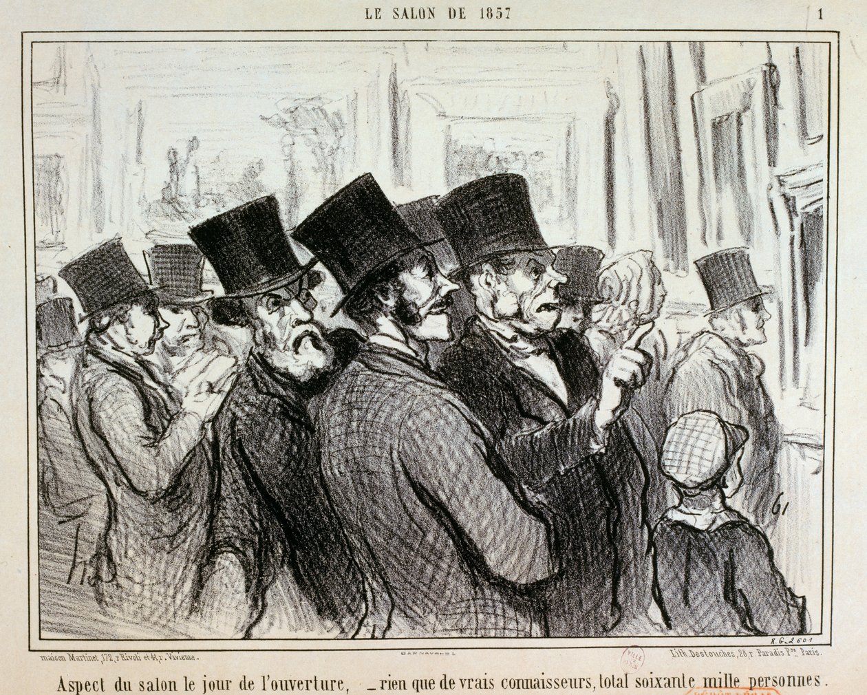 Aspecto do Salão no dia da inauguração... / 1. de Honoré Daumier