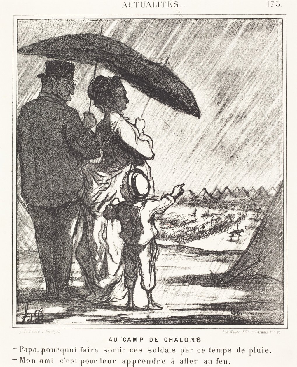 No acampamento de Châlons de Honoré Daumier