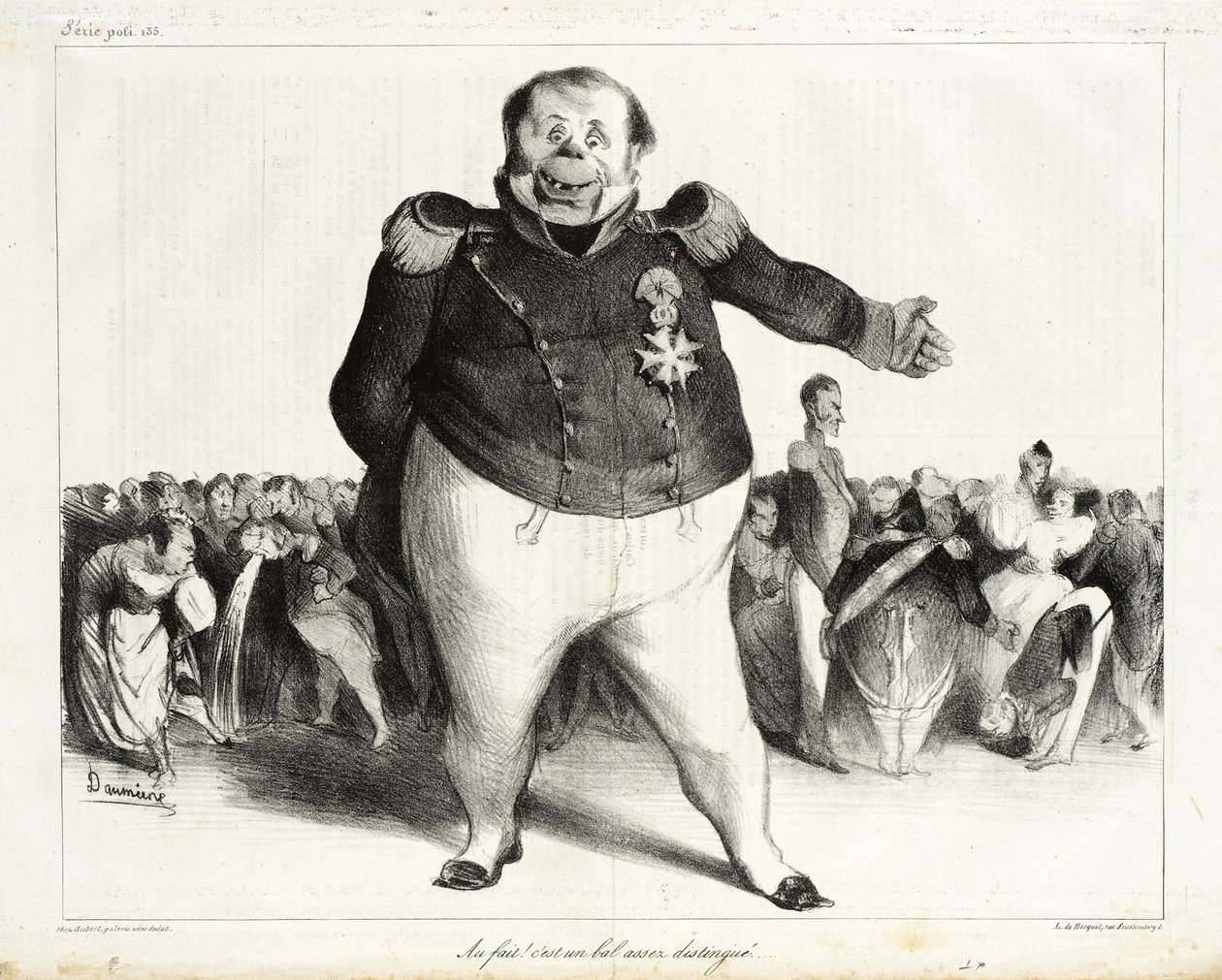 De facto! É um baile bastante distinto! de Honoré Daumier