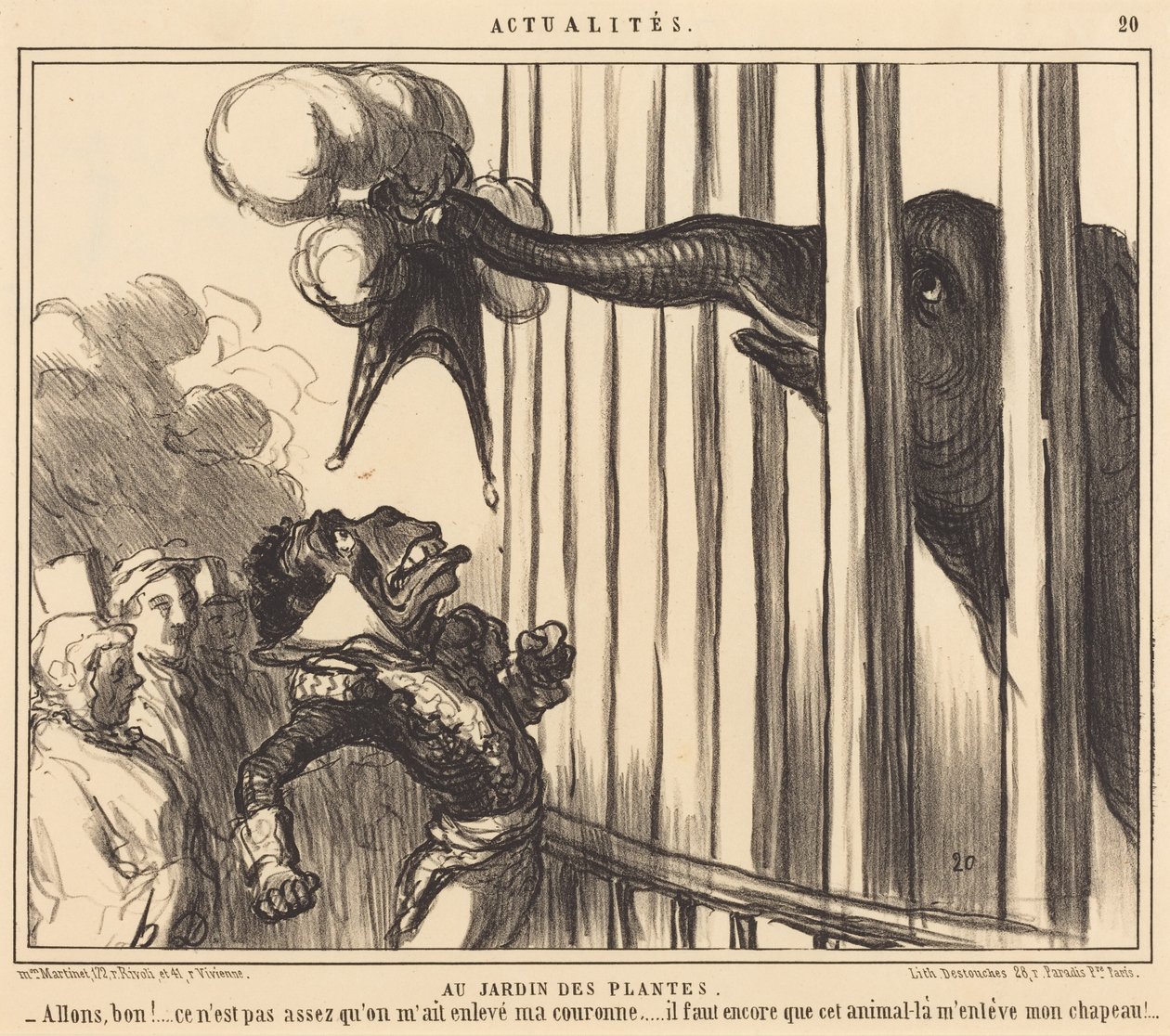 No Jardim das Plantas de Honoré Daumier
