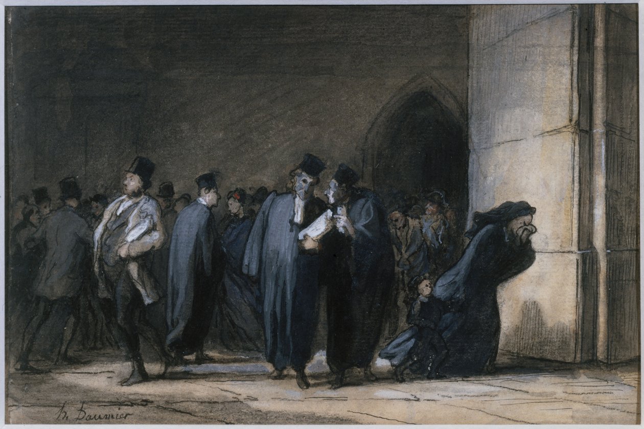 No Palácio da Justiça de Honoré Daumier