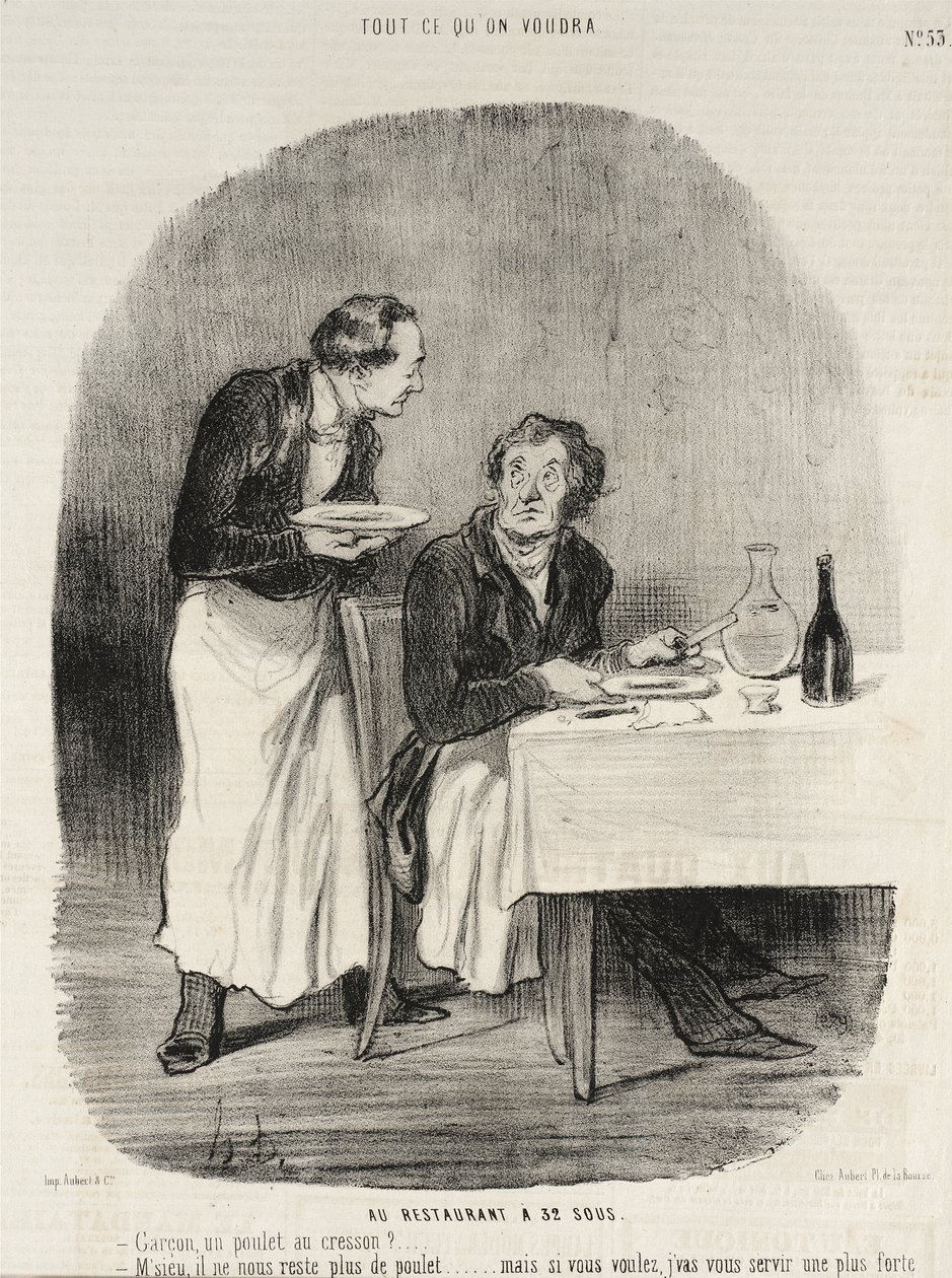 No restaurante por 32 sous de Honoré Daumier