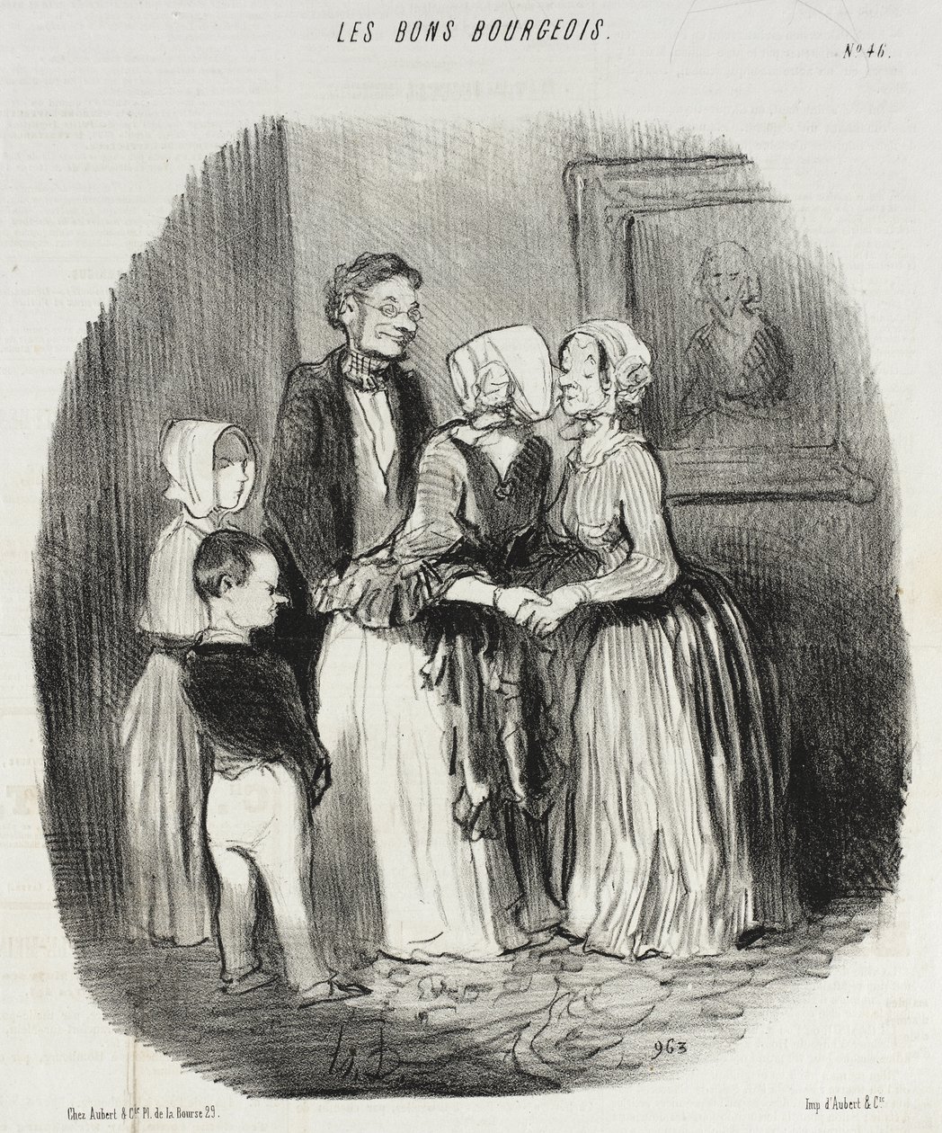 No Ano Novo, visita obrigatória à tia Rabourdin de Honoré Daumier
