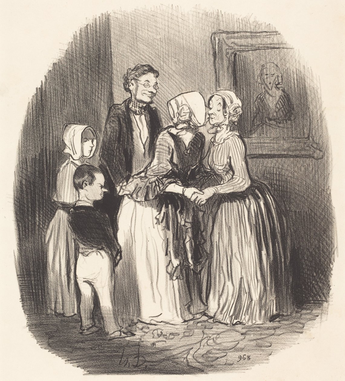 No Ano Novo, visite... tia Rabourdin de Honoré Daumier