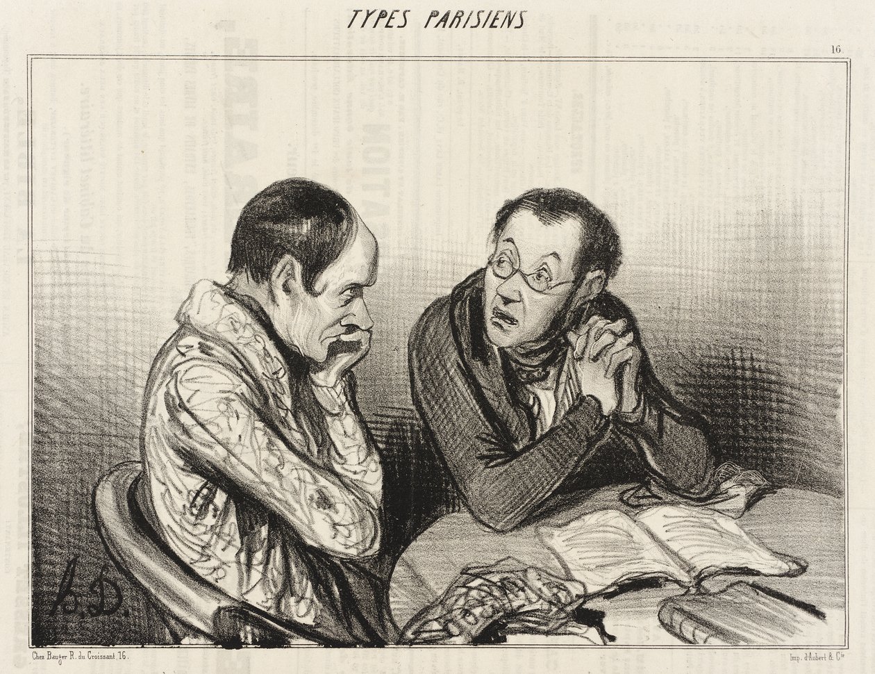 Autores dramáticos... de Honoré Daumier