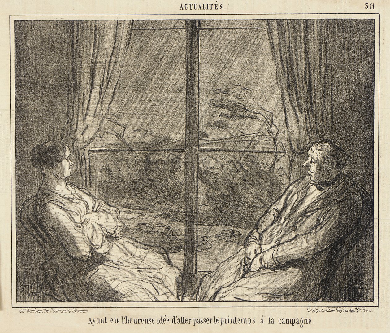 Tendo tido a feliz ideia de passar a primavera no campo de Honoré Daumier