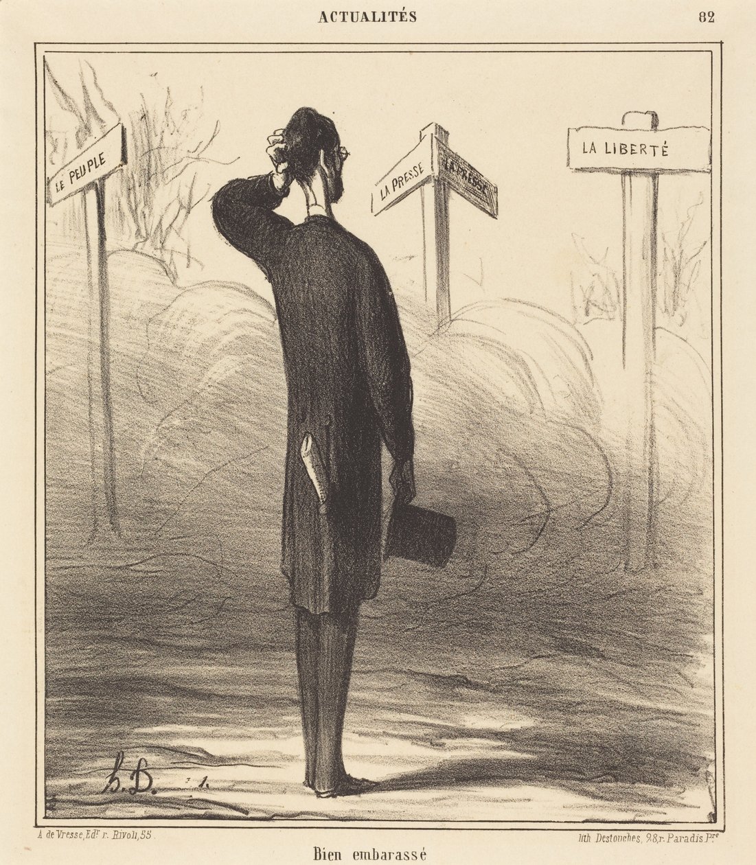 Muito embaraçado de Honoré Daumier