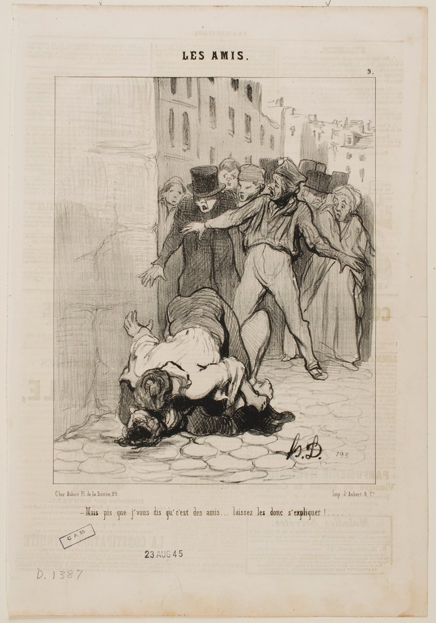 Mas digo-vos que são amigos... estão apenas a exprimir-se um ao outro. de Honoré Daumier