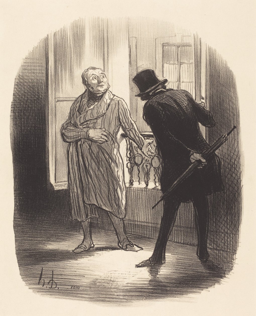 Este alojamento é um pouco caro para a Place Royale... de Honoré Daumier