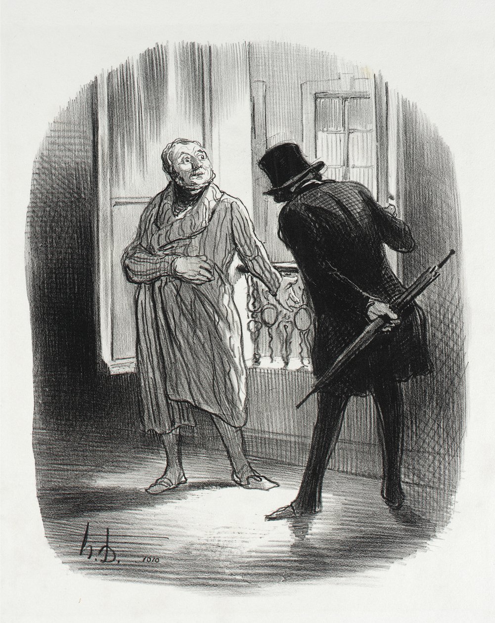 Este alojamento é um pouco caro para a Praça Real... de Honoré Daumier