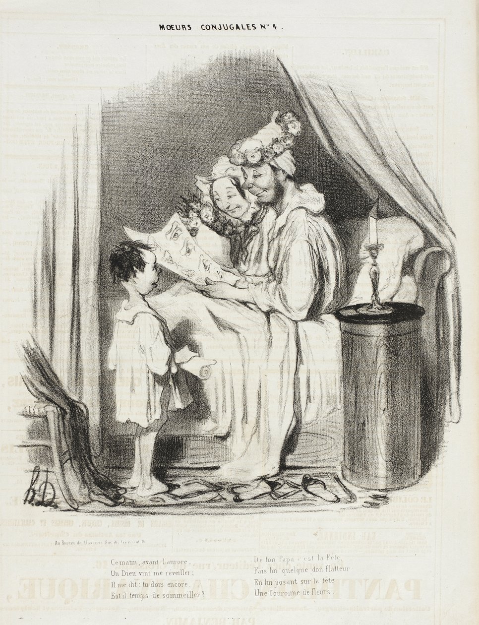 Esta manhã, antes da aurora, um Deus veio acordar-me... de Honoré Daumier