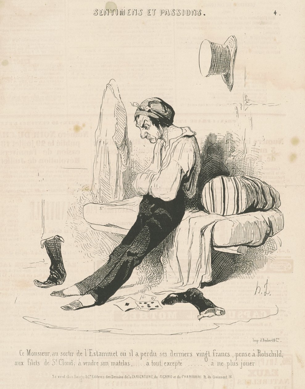 Este senhor, à saída do estaminet... de Honoré Daumier