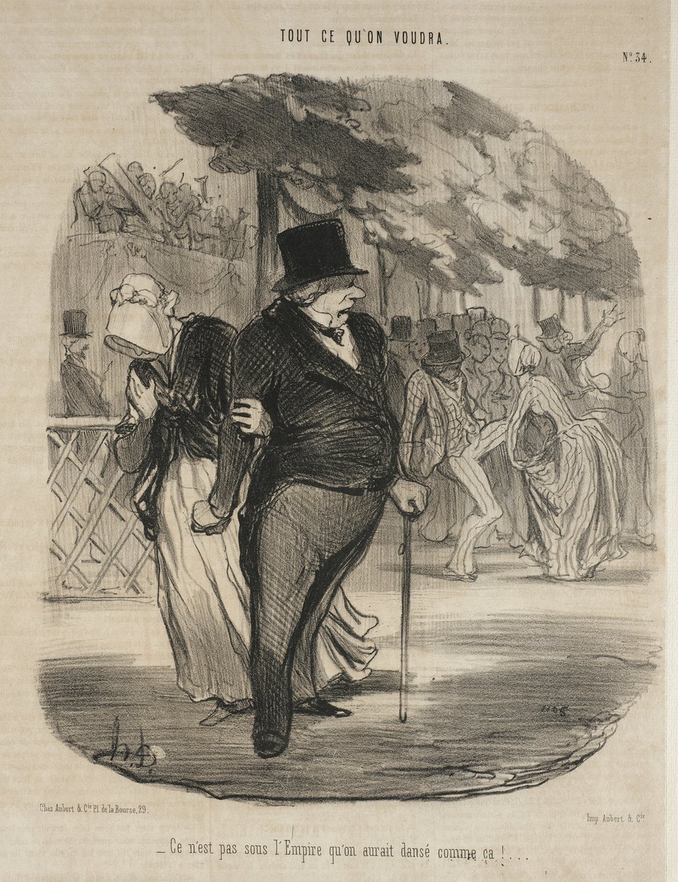 Não se teria dançado assim sob o Império! ... de Honoré Daumier