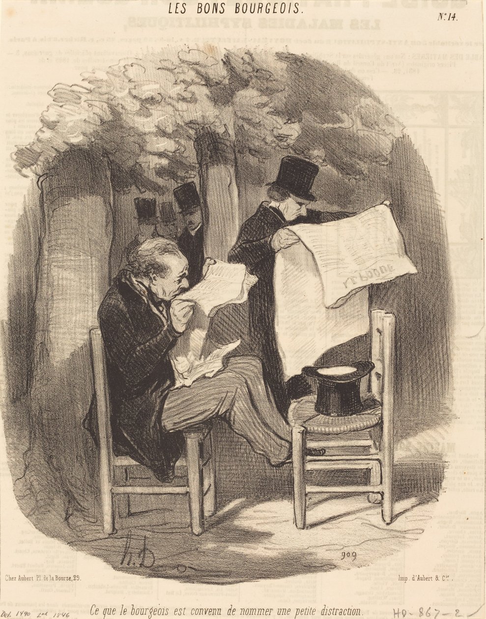 Aquilo a que o burguês concordou chamar uma... distração de Honoré Daumier