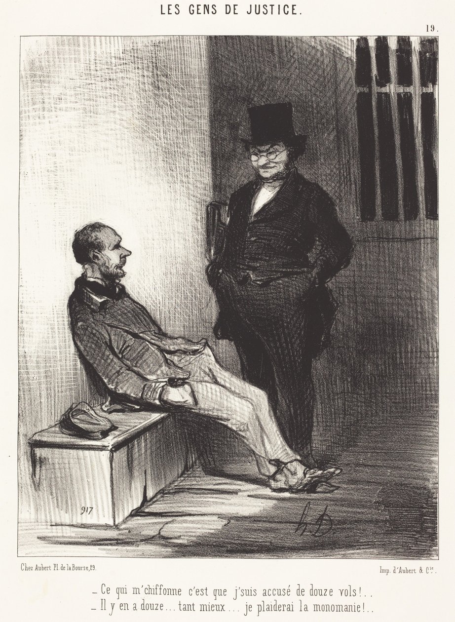 O que me aborrece são... doze volumes!... de Honoré Daumier