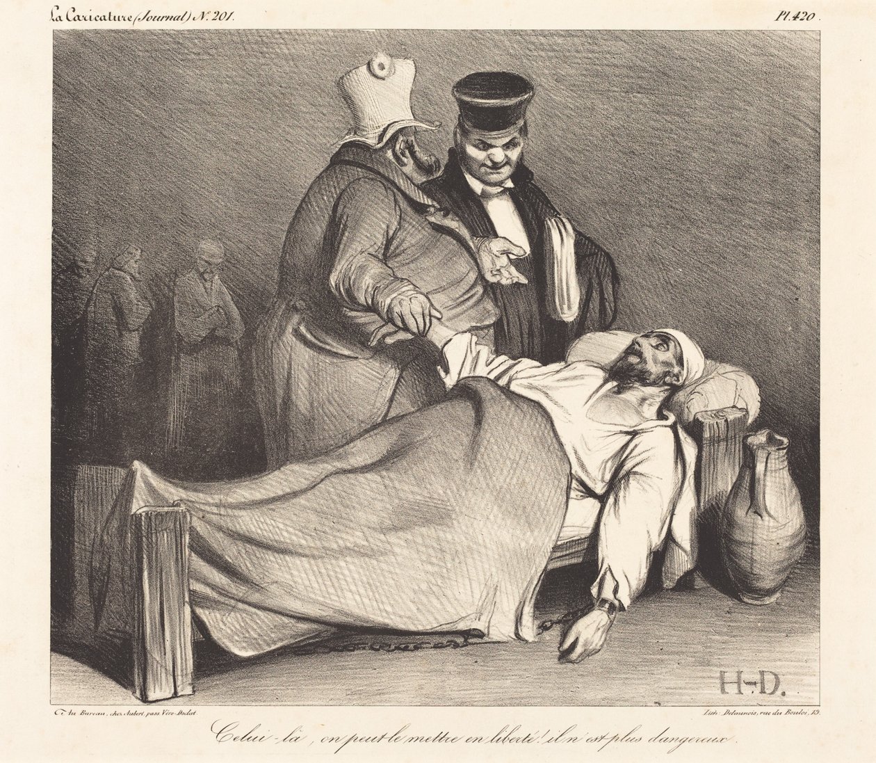 Este podemos pôr em liberdade! Já não é perigoso! de Honoré Daumier