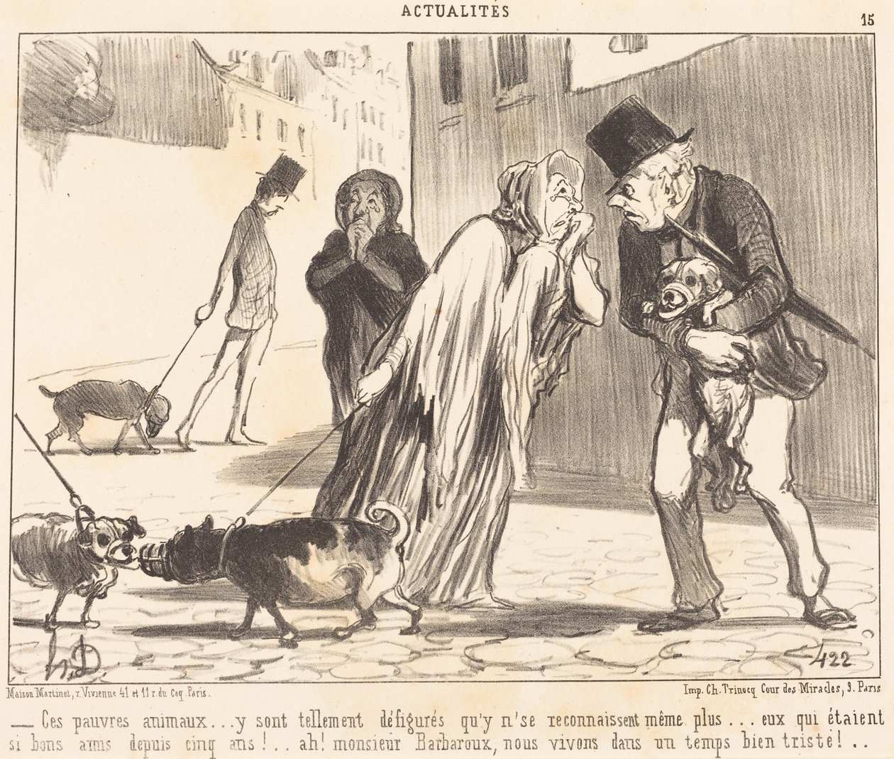 Estes pobres animais... já não se reconhecem... de Honoré Daumier