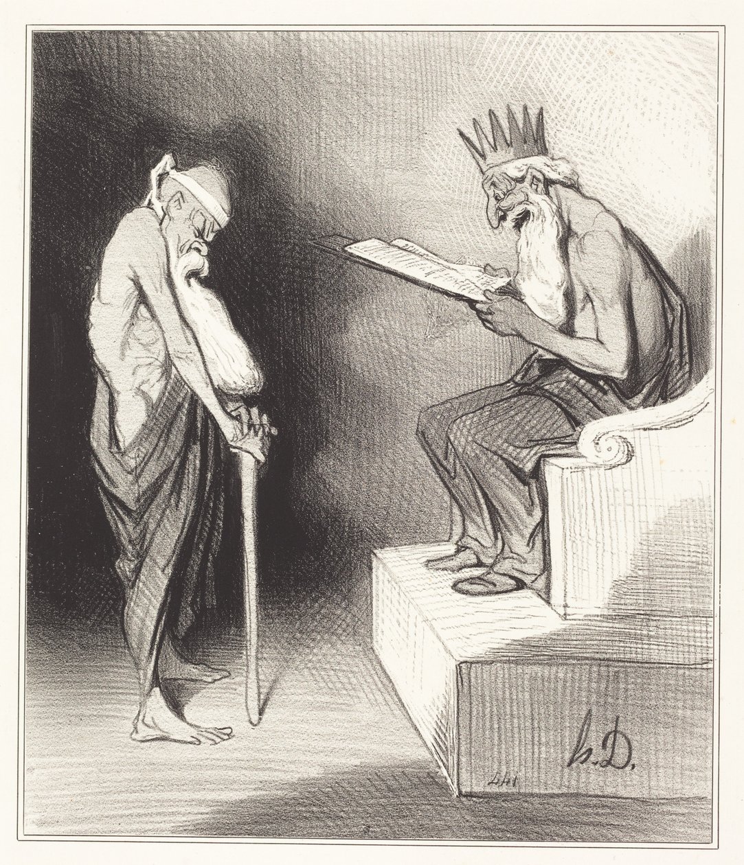 A clemência de Minos de Honoré Daumier