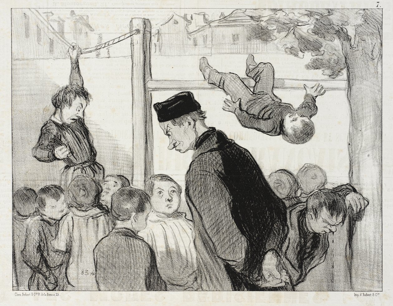 Como a ginástica molda os membros... de Honoré Daumier
