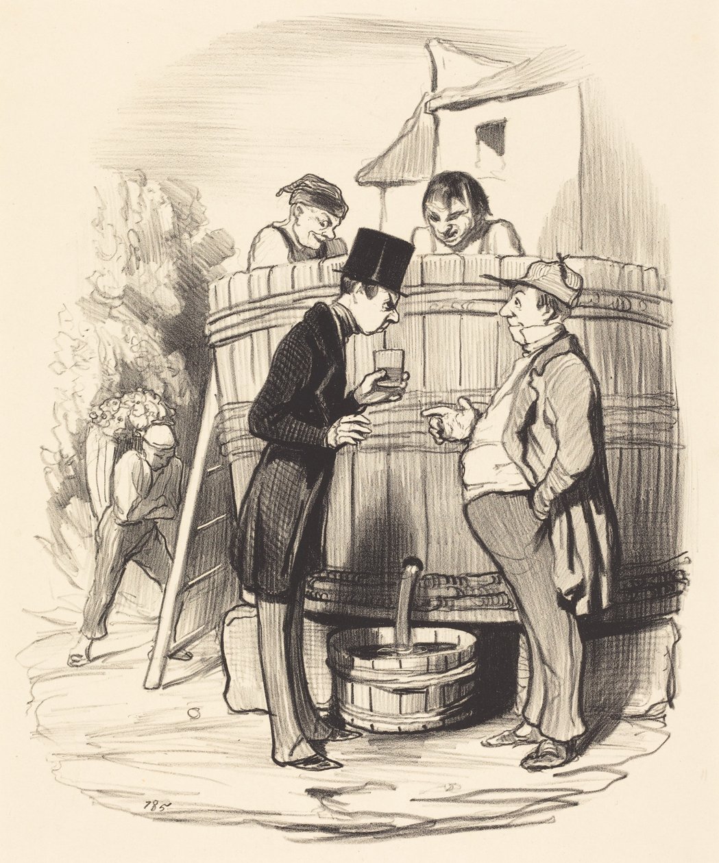 Que acha deste vinzinho aí... de Honoré Daumier