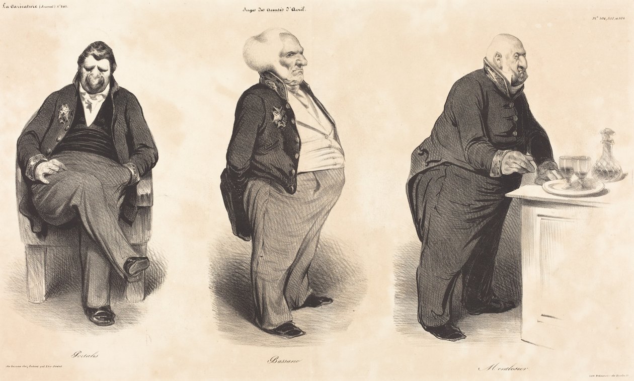 Conde Portalis - Duque de Bassano - Conde de Montlosier de Honoré Daumier